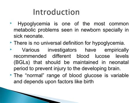 Neonatal Hypoglycemia Ppt