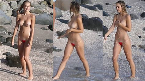 Alexis Ren Pillada Mostrando Las Tetas En La Playa ByteSexy