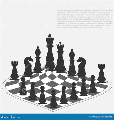 Abstract Chess Board and Chess Pieces. Vector Stock Vector ...