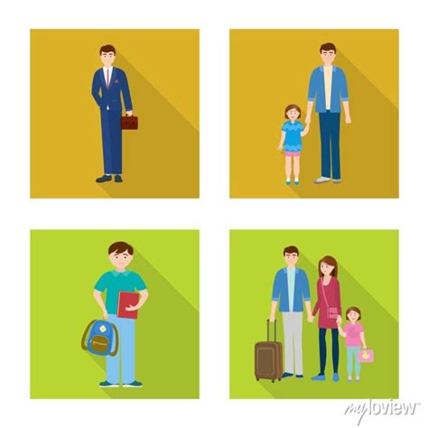 vector illustration  generation  happy sign set  generation