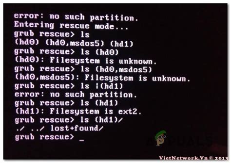 VietNetwork Vn Operating System Cách sử dụng GRUB Rescue để sửa lỗi