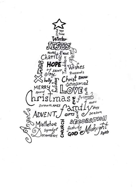 Christmas Tree Word Cloud Vector Illustration Word Cloud Christmas