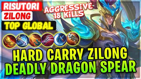 Hard Carry Zilong Deadly Dragon Spear Top Global Zilong Risutori