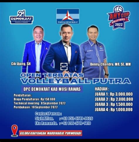 Rayakan Hut Ke Partai Demokrat Gelar Turnamen Bola Voli Ahy Cup