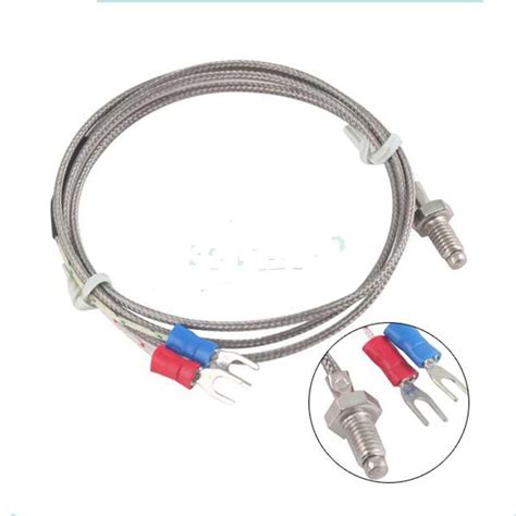 M Thermocouple Thread Type K E C Shielded Probe Thermal