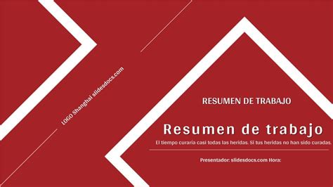 Plan Completo De Resumen De Trabajo De Mitad De Año En Rojo Negrita Presentación Plantilla