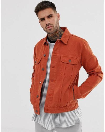 Orange Asos Jackets For Men Lyst