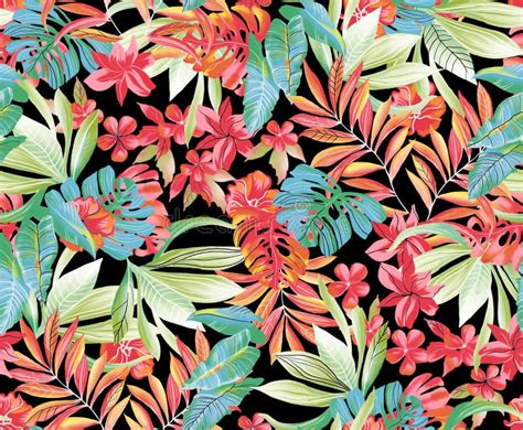 Mod Le Sans Couture De Fleurs De For T Tropicale Feuilles Tropicales De