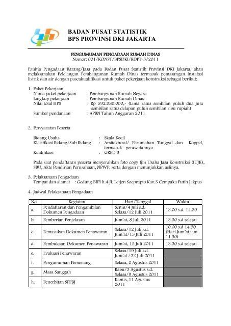 Badan Pusat Statistik Bps Provinsi Dki Jakarta