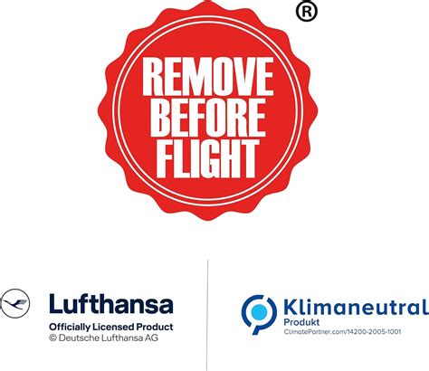 Remove Before Flight Lufthansa Textil Anh Nger Mit Flugzeug Karabiner