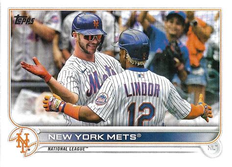 New York Mets 2022 Topps 341 Baseball Team Card