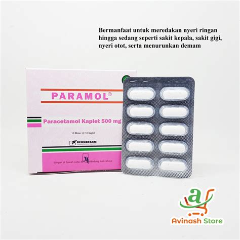 Jual Paramol 500 Mg Paracetamol Harga Strip Isi 10 Kaplet Shopee