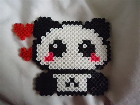 Panda Lover By Perlerhime On Deviantart Perler Bead Art Iron Beads