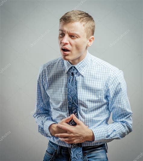 Man With Stomach Pain Stock Photo By File404 114086930