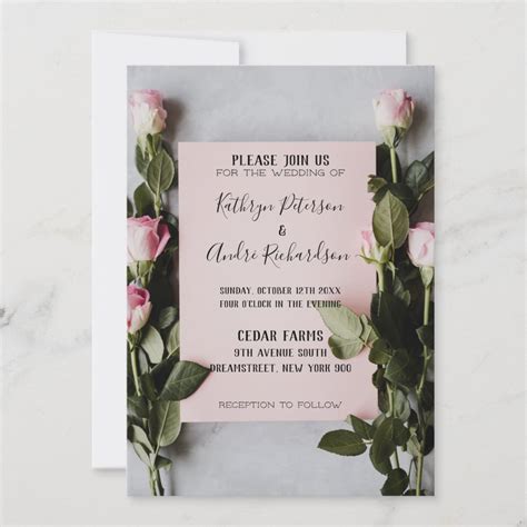 Floral Rustic Wedding Invitation | Zazzle