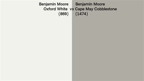 Benjamin Moore Oxford White Vs Cape May Cobblestone Side By Side Comparison