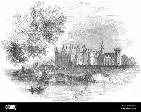 London Richmond 1845 Old Antique Vintage Print Picture Stock Photo Alamy