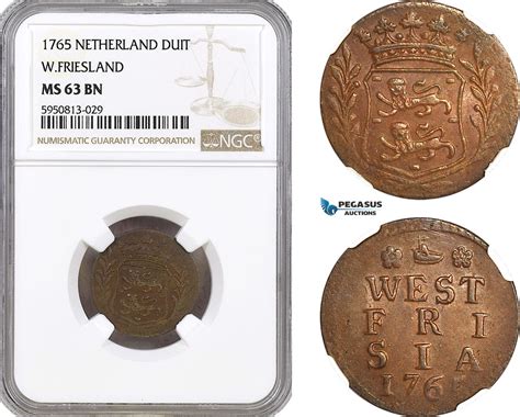 Netherlands East Indies 1 Duit 1765 Ngc Ms63bn Ma Shops