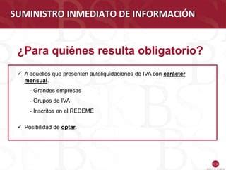 EL NUEVO SUMINISTRO INMEDIATO DE INFORMACIÓN DEL IVA SII PPT