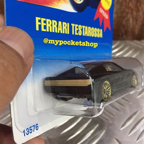 Vintage Hot Wheels FERRARI TESTAROSSA Black 1996 Hotwheels Gold