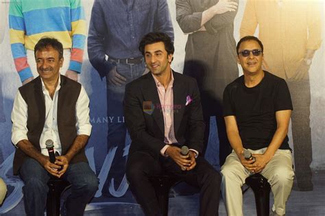 Rajkumar Hirani Ranbir Kapoor Vidhu Vinod Chopra At The Trailer