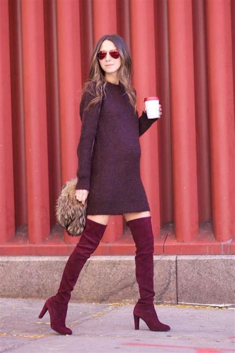 Something Navy Takes On Sexy Fall Dressing In A Sweater Dress And Thigh