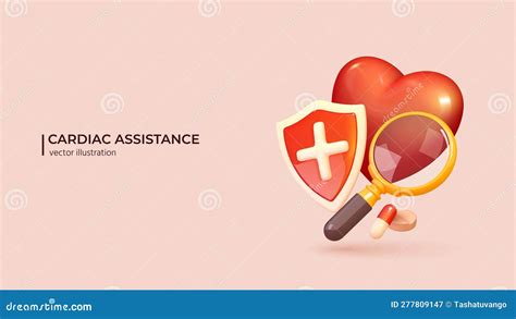 3d Health Insurance Concept Vector Illustration Stock Vector