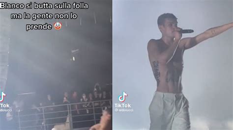 Blanco Si Lancia Sul Pubblico Durante Il Concerto Nessuno Lo Prende E