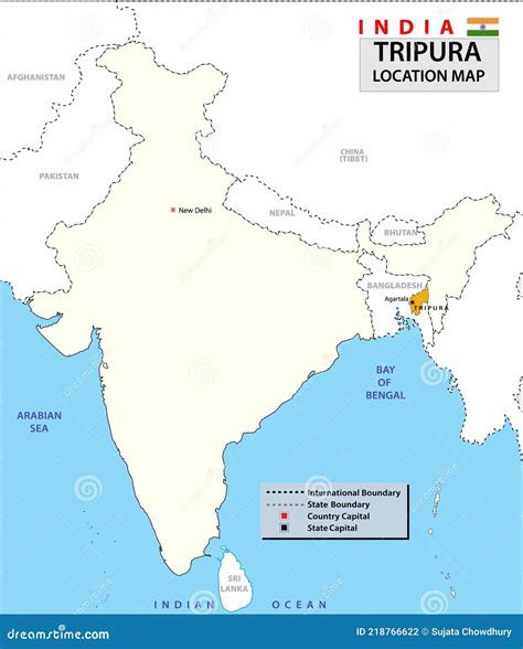 Tripura Map. Showing State Boundary and District Boundary of Manipur Map. Political and ...