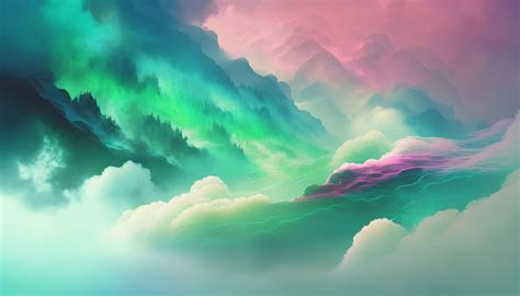 Wallpaper Ai Art Awan Awan Pemandangan Pastel Ilustrasi X