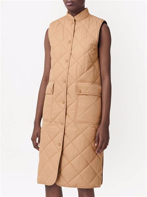 Burberry Diamond Quilted Long Gilet Farfetch