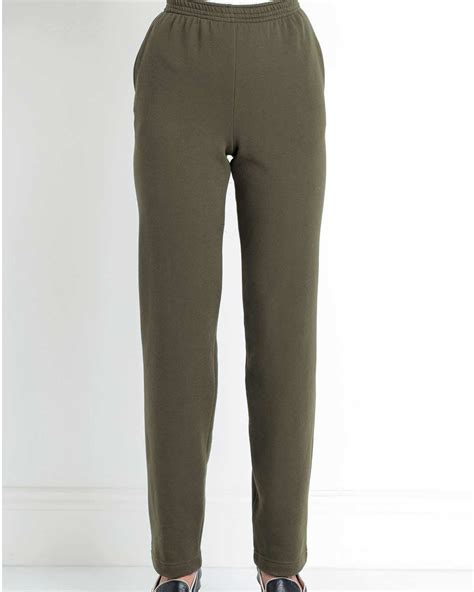 Ladies Olive Leisure Trousers Ladies Trousers Elasticated Waist