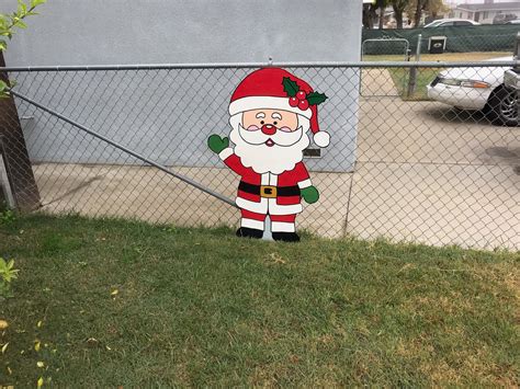 Santa Yard Artchristmas Yard Art Santa Yard Decor Christmas Etsy