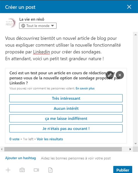 Comment Cr Er Des Sondages Sur Linkedin La Vie En R S