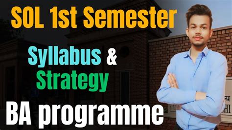 Sol St Semester Ba Programme Syllabus St Semester Syllabus Nep New