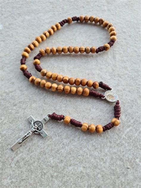 Chaplet Saint Rosary Beads Wood 6mm Catholic T Religious Etsy