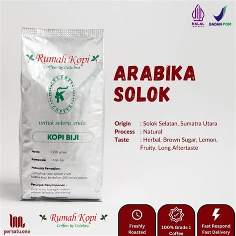 Jual Celebes Coffee Kopi Arabika Solok Bubuk Biji Espresso Gram