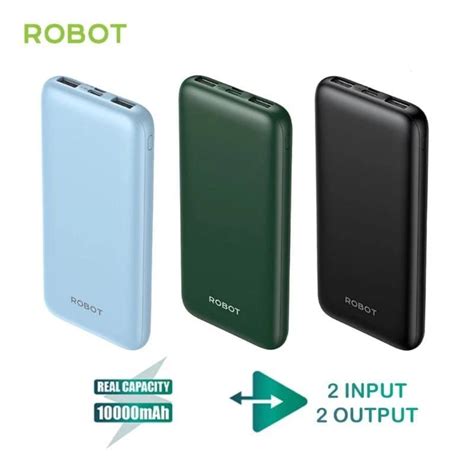 Jual Powerbank Robot RT12 DUAL Output USB A 10000mAh Slim ORIGINAL