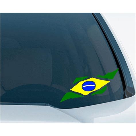 Adesivo Bandeira Do Brasil Carro Cm X Cm No Shoptime