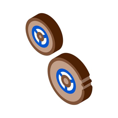 Kart Wheels Isometric Icon Vector Illustration Color Vector