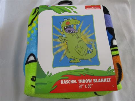 New Nickelodeon The Rugrats Reptar T Rex Dinosaur Plush Fleece Throw Blanket