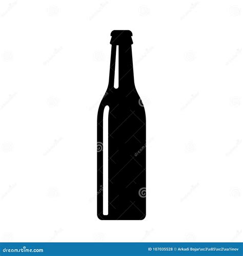 Beer Bottle Vector Icon Stock Vector Illustration Of Alcoholic 107035528