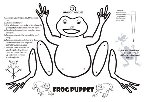 Free Printable Frog Puppet Template Printable Word Searches