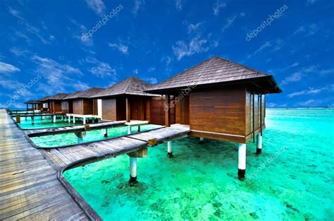 Water villa house in Maldives — Stock Photo © surangastock #32883253