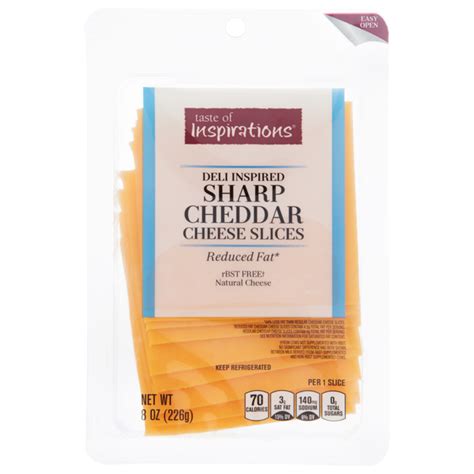 Save On Taste Of Inspirations Reduced Fat Sharp Cheddar Cheese Slices