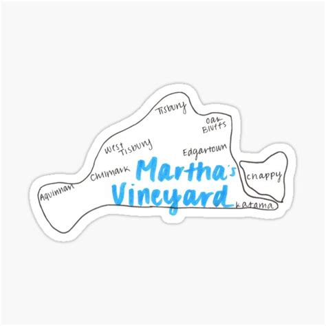 Marthas Vineyard Sticker For Sale By Abbyresnic Redbubble