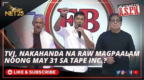 Tito Sotto Pinabulaanan Ang Pahayag Ng Tape Inc Youtube