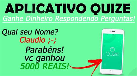 GANHE DINHEIRO RESPONDENDO PERGUNTAS Quize O Novo App Para Ganhar