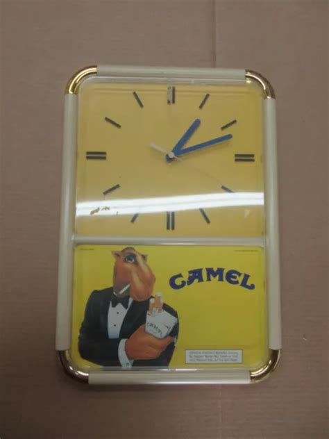 Vintage Camel Cigarette Purple Hanging Wall Clock Sign Advertisement C