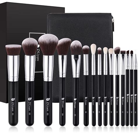 Ducare Pinselset Makeup 15 Stücke Professionelle Make Up Pinsel Set Foundation Pinsel Puder